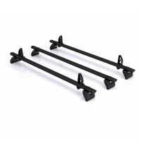 3 x Rhino KammBar Black Roof Bars - Peugeot Expert 2016 Onwards LWB Twin Doors