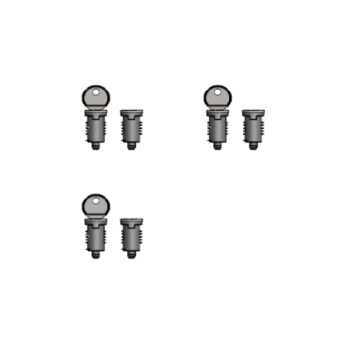 6 x Kammbar Locks - For 3 Rhino Kammbar Roof Bars 