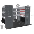 Ford Transit Custom 2013 on L1H1 - Rhino MR4 3 Bay Van Racking with Drawer Unit