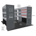 Ford Transit Custom 2013 on L2H1 - Rhino MR4 3 Bay Van Racking with Drawer Unit