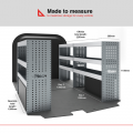 Ford Transit Custom 2013 on L2H1 - Rhino MR4 3 Bay Internal Van Racking