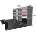 Nissan NV300 (Primastar) 2016 on L2H1 - Rhino MR4 2 Bay Van Racking with Drawer Unit