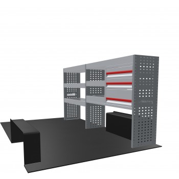 Nissan NV300 (Primastar) 2016 on L2H1 - Rhino MR4 2 Bay Van Racking with Drawer Unit