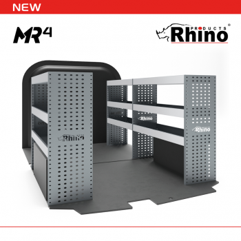 Nissan NV300 (Primastar) 2016 on L2H1 - Rhino MR4 3 Bay Internal Van Racking LWB Low Roof Twin Doors L2 H1