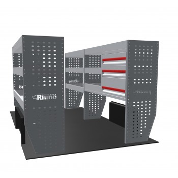 Fiat Scudo 2022 on L2 - Rhino MR4 3 Bay Van Racking with Drawer Unit