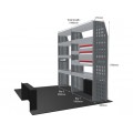 Nissan NV400 (Interstar) 2010-2023 L1H2 FWD - Rhino MR4 2 Bay Van Racking with Drawer Unit