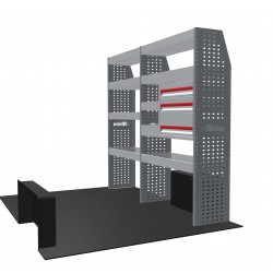 Nissan NV400 (Interstar) 2010-2023 L1H2 FWD - Rhino MR4 2 Bay Van Racking with Drawer Unit