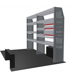 Nissan NV400 (Interstar) 2010-2023 L2H2 FWD - Rhino MR4 2 Bay Van Racking with Drawer Unit