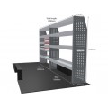 Nissan NV400 (Interstar) 2010 on L3H2 - Rhino MR4 2 Bay Van Racking with Drawer Unit