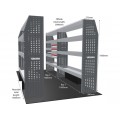 Nissan NV400 (Interstar) 2010 on L3H2 - Rhino MR4 5 Bay Van Racking with Drawer Unit
