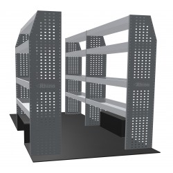 Nissan NV400 (Interstar) 2010 on L3H2 - Rhino MR4 3 Bay Internal Van Racking