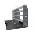 Nissan NV400 (Interstar) 2010-2023 L4H2 RWD - Rhino MR4 3 Bay Van Racking with Drawer Unit