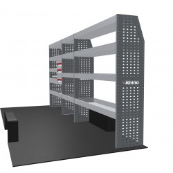 Nissan NV400 (Interstar) 2010-2023 L4H2 RWD - Rhino MR4 3 Bay Van Racking with Drawer Unit