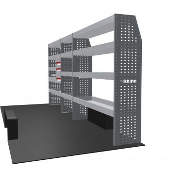 Nissan NV400 (Interstar) 2010-2023 L4H2 RWD - Rhino MR4 3 Bay Van Racking with Drawer Unit