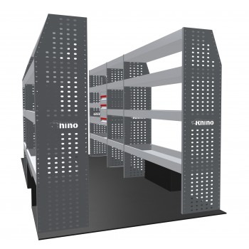 Nissan NV400 (Interstar) 2010-2023 L4H2 RWD - Rhino MR4 5 Bay Van Racking with Drawer Unit