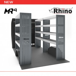 Ford Transit 2014 on L3 FWD - Rhino MR4 3 Bay Internal Van Racking