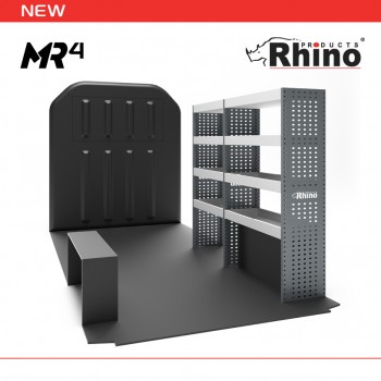 Ford Transit 2014 on L4 RWD - Rhino MR4 2 Bay Internal Van Racking