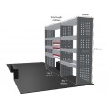 Ford Transit 2014 on L4 RWD - Rhino MR4 2 Bay Van Racking with Drawer Unit
