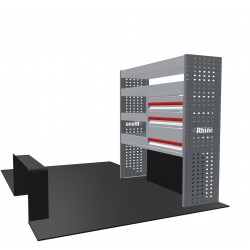 Mercedes Sprinter 2018 on L1H1 FWD - Rhino MR4 1 Bay Van Racking with Drawer Unit