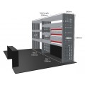 Mercedes Sprinter 2006-2018 L1H1 - Rhino MR4 2 Bay Van Racking with Drawer Unit