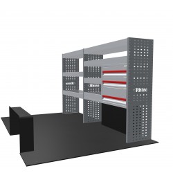 Mercedes Sprinter 2018 on L1H1 FWD - Rhino MR4 2 Bay Van Racking with Drawer Unit