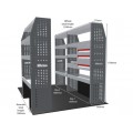 VW Crafter 2006-2017 L1H2 FWD - Rhino MR4 3 Bay Van Racking with Drawer Unit