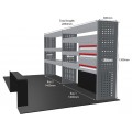Mercedes Sprinter 2018 on L2H1 FWD/RWD - Rhino MR4 2 Bay Van Racking with Drawer Unit