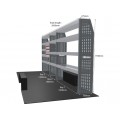 Mercedes Sprinter 2006-2018 L3H2 - Rhino MR4 3 Bay Van Racking with Drawer Unit