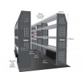 VW Crafter 2006-2017 L3H2 RWD - Rhino MR4 5 Bay Van Racking with Drawer Unit