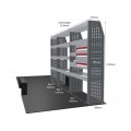 Mercedes Sprinter 2018 on L4H2 RWD - Rhino MR4 3 Bay Van Racking with Drawer Unit