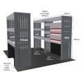 Citroen Relay 2006 on L1H1  - Rhino MR4 3 Bay Van Racking with Drawer Unit