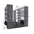 Vauxhall Movano 2021 on L2H2  - Rhino MR4 3 Bay Van Racking with Drawer Unit