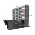 Fiat Ducato 2006 on L3H2  - Rhino MR4 3 Bay Van Racking with Drawer Unit