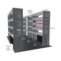 Fiat Ducato 2006 on L3H2  - Rhino MR4 5 Bay Van Racking with Drawer Unit