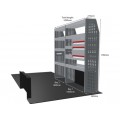 Peugeot Boxer 2006 on L3H3  - Rhino MR4 2 Bay Van Racking with Drawer Unit