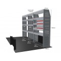 Peugeot Boxer 2006 on L3H3  - Rhino MR4 3 Bay Van Racking with Drawer Unit