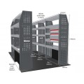 Peugeot Boxer 2006 on L3H3  - Rhino MR4 5 Bay Van Racking with Drawer Unit