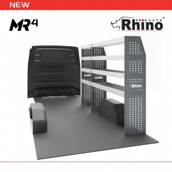 Vauxhall Movano 2021 on XLWB Extra High Roof (L4H3) - Rhino MR4 2 Bay Internal Van Racking