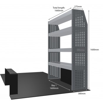 Iveco Daily 2014 on L3H2  - Rhino MR4 1 Bay Internal Van Racking