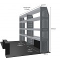 Iveco Daily 2014 on L3H2  - Rhino MR4 2 Bay Internal Van Racking