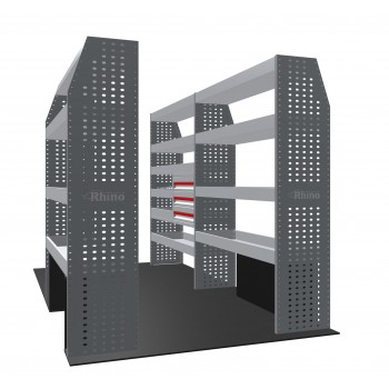 Iveco Daily 2014 on L3H2  - Rhino MR4 3 Bay Van Racking with Drawer Unit
