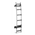 Rhino 6-Step Rear Door Ladder - EasyFit With PreCut Custom Reinforcing Plates  LWB Low Roof Twin Doors