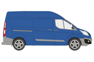 Transit Custom 2013 - 2023 <br/>Long Wheelbase High Roof (L2 H2)<br/> Twin Rear Doors 