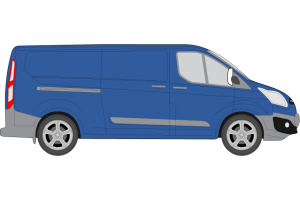 Transit Custom 2013 - 2023 <br/>Long Wheelbase Low Roof (L2 H1) <br/>Twin Rear Doors 