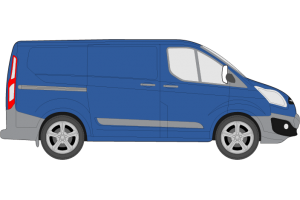 Transit Custom 2013 - 2022 <br/> Short Wheelbase Low Roof (L1 H1) <br/>Twin Rear Doors 