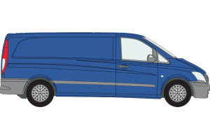 Vito 2003 to 2014 XLWB Low Roof Twin Rear Doors 