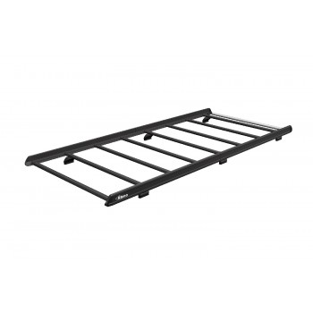 Rhino KammEdge Black Aluminium Roof Rack - Volkswagen Transporter T5, T6 &amp; T6.1 - SWB Tailgate