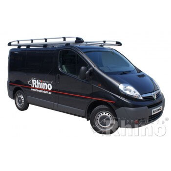 Rhino Aluminium Roof Rack - Vauxhall Vivaro 2002 - 2014 SWB High Roof Twin Doors SWB High Roof Twin Doors H2 L1