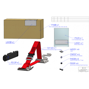 Rhino Safestow4 Replacement Strap Kit (for Single Ladder Safestow)