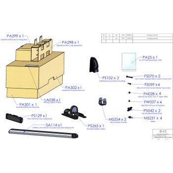 Rhino Safestow4 Replacement Crossbeam Kit (Double Ladder SafeStow)